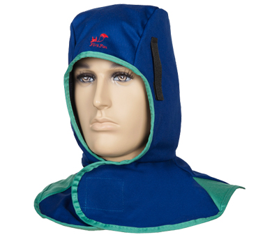 Capuz ignifugo azul corto