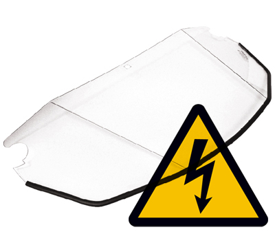 Visor Electro para DC-Guard. Visor de policarbonato de 203 x 1,5 mm grosor (proteccion contra el arco electrico de un cortocircuito)