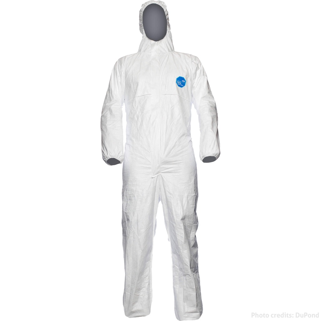 Buzo Tyvek® 500 Xpert (DuPont™ Ref. TYCHF5SWHXB), EPI Cat. III, Tipo 5B/6B