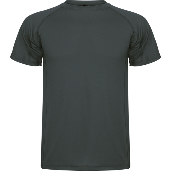 Camiseta tecnica niño de manga corta ranglan. 100% poliester pique, 150 g/m².