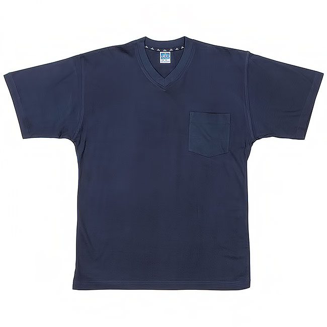 Camiseta manga corta, Cuello pico, 1 Bolsillo, 100% Algodon 175 g/m². 