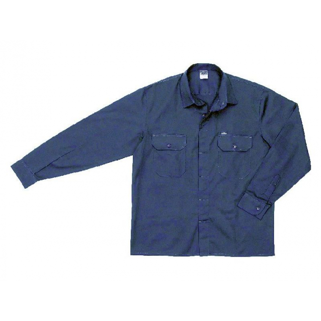 CAG Camisa algodon 100%. 155 g/m². Botones tapados con solapa.  Manga larga