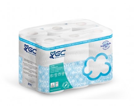 Papel Higienico Domestico GC Confordeco Pixel. 100mm x 90mm. Color blanco