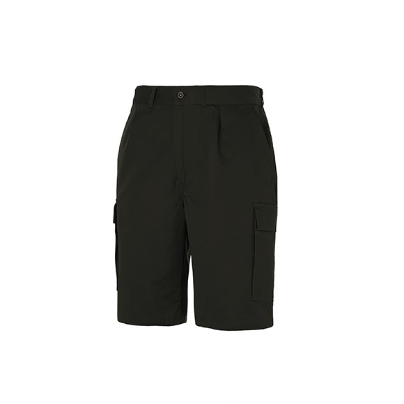 Bermuda cintura elastica espalda, bolsillos laterales. Forreria mismo tejido. 65% poliester 35% algodon, 240g
