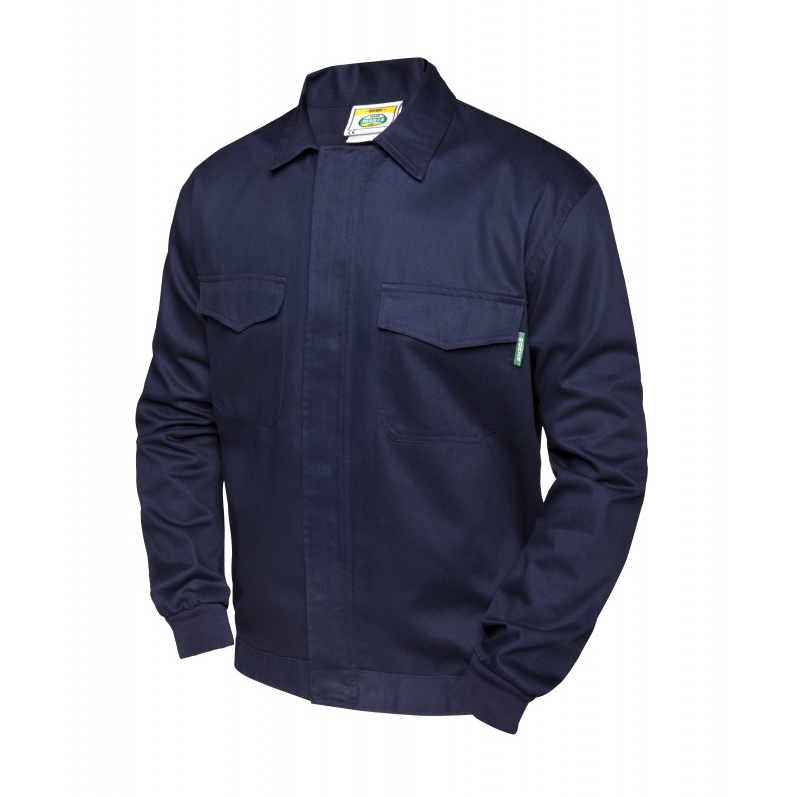 Cazadora de trabajo. 100% algodon, 270g, Capa de aislamiento. Cuello camisero. Bolsillos en el pecho con cierre de velcro