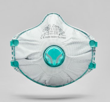 ZER0 Mascarilla BLS FFP3 R D con valvula mascarilla preformada de alta proteccion y baja resistencia respiratoria con lamina protectora
