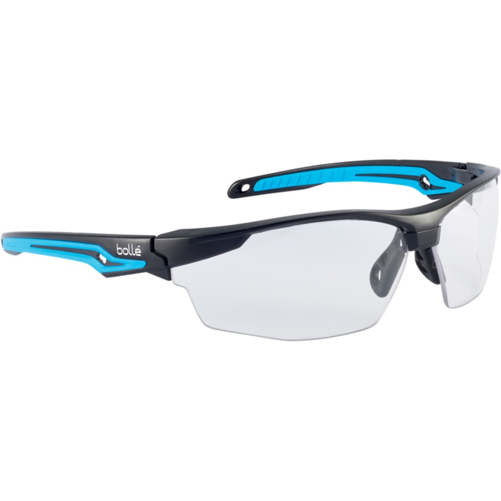 Gafa Montura PC - patillas negro/azul PC/TPR - ocular PC antirrayaduras y antivaho PLATINUM