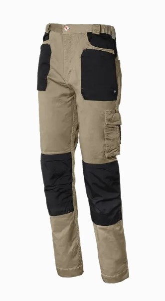 8730 STRETCH. Pantalon elastico en cintura, bolsillo lateral y porta metro, rodillas reforzadas, tejido impermeable. 97% algodon-3% spandex