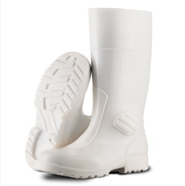Segur blanca. Bota alta PVC, diseñada para entornos con altos requerimientos de seguridad e higiene. Puntera de seguridad.