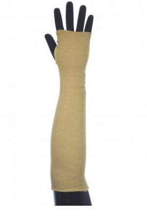 Manguito para-aramida tubular doble capa. Orificio para el pulgar. Galga. 16. 45cm talla unica