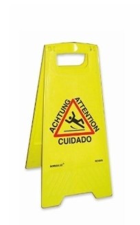 Panel amarillo, Precaucion suelo mojado, 62x30x21 cm