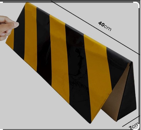 Tope para aparcamiento amarillo/negro, 40x30x7cm