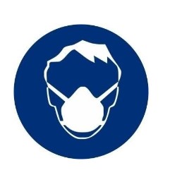 Señal circular adhesiva de vinilo, &quot;Uso Obligatorio De Mascarilla&quot;, 9cm diametro