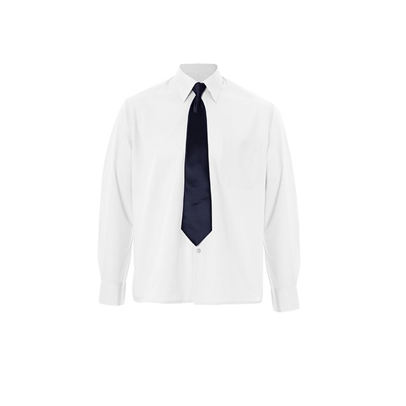 VESTIR-M/L Camisa de manga larga, 1 bolsillo, puños con boton, canesu y pinzas en espalda, 65%Poliéster 35%Algodón