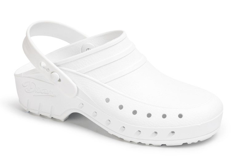 Zueco antibacteriano, antiestatico, antideslizante, perforado, lavable en lavadora, planta con micropuntos.