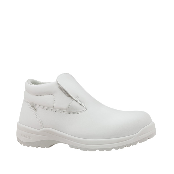 Bota S2 BLANCO, Puntera plastica anti-impactos 200J. Suela PU Hidrogrip antideslizante.