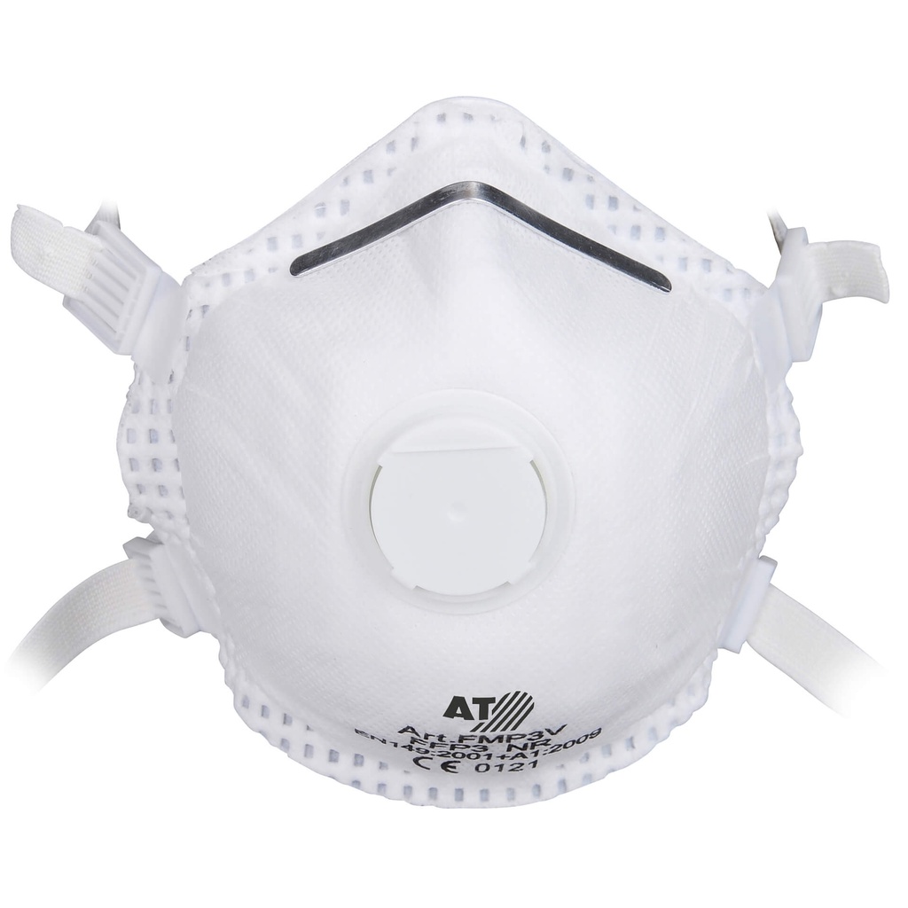 Mascarilla moldeada FFP3 NR D, valvula de exhalacion, sellado facial, EPI Cat. III, EN149:2001+A1:2009 (precio por un.)
