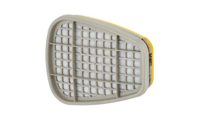 Filtros para gases ABE1, vapores y particulas, diseño de perfil bajo, conexion de bayoneta