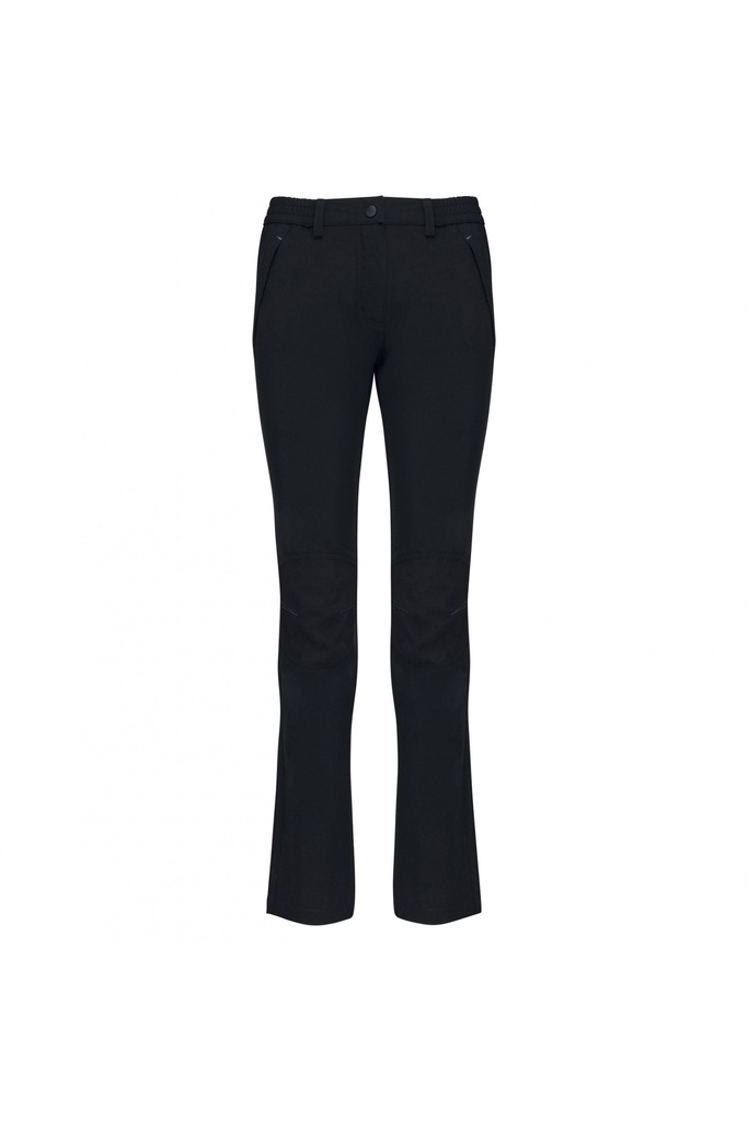 /*DESCATALOGADO*/ Pantalon ligero mujer, tratamiento hidrofugo y antiestatico, parches jacquard en rodillas, 95% poliester-5% elastano. 