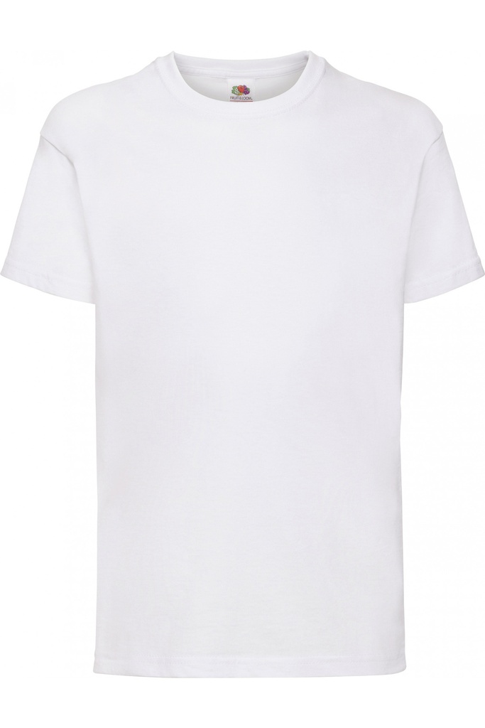 Camiseta valueweight niños, cuello en canale, corte tubular, 100% algodon. FRUIT OF THE LOOM