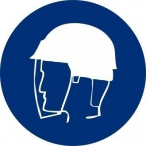 Adhesivo circular &quot;Obligatorio pantalla&quot;, 9cm