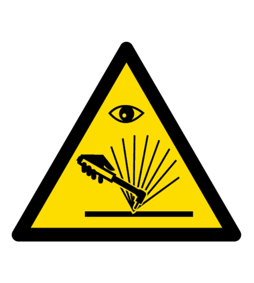 RD Adhesivo &quot;Riesgo graduacion ultravioleta&quot;, 90mm lado