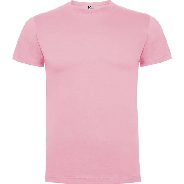 Camiseta niño de manga corta. Cuello redondo de 4 capas en canale. 100% algodon