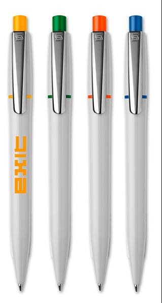 BOLIGRAFO SEMYR, boligrafo blanco/azul con tampografia (TEVA)