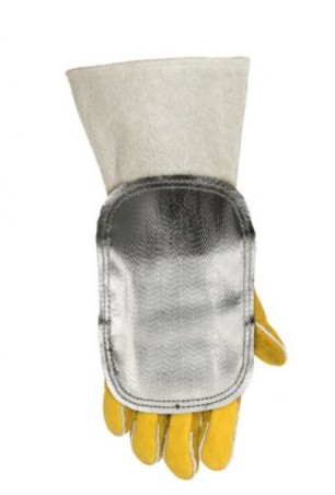 Proteccion mano aluminizada con cuero