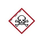 Señal PVC, "Producto Quimico con Toxicidad Aguda" 300x300mm