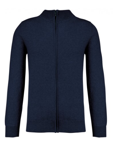 /*DESCATALOGADO*/ Chaqueta de punto hombre premium  con cremallera, Cuello alto, 87 % algodon, 11 % poliamida, 2 % elastano.