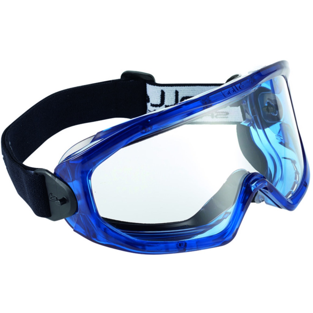 Gafa Montura PVC azul aireada - espuma confort - PC incoloro antirrayaduras y antivaho Platinum Lite