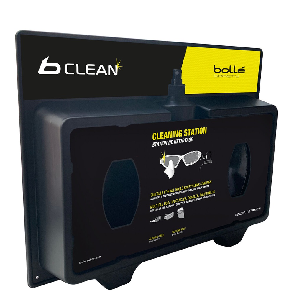 Dispensador de pared plastico recargable con 400 toallitas y spray de 500 ml