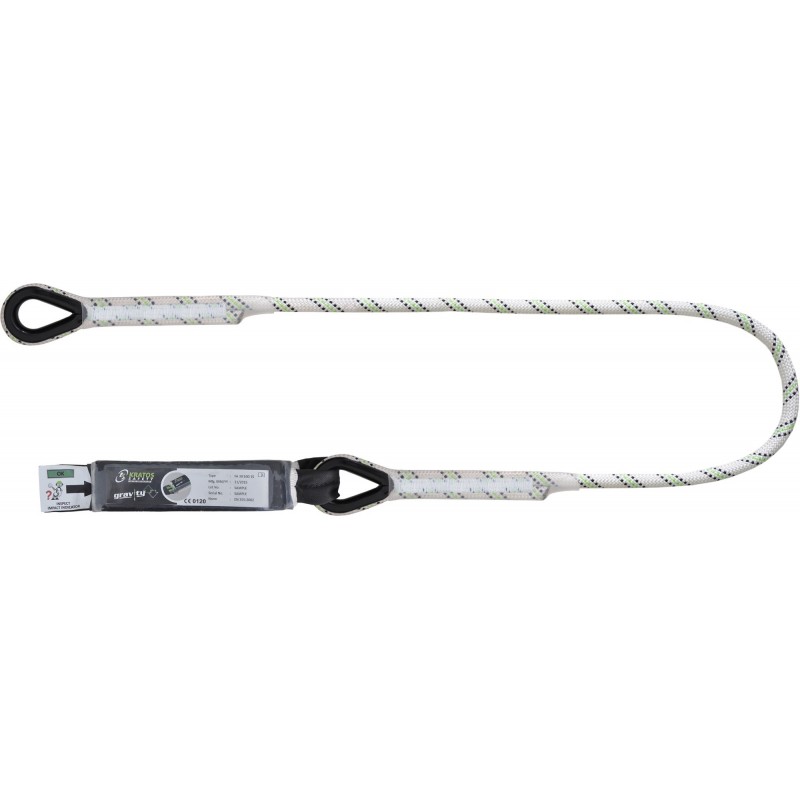 FA 30 500 15 Absorbedor de energia 35 mm con cordon de cuerda kernmantle de longitud 1,5 m