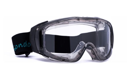 Gondor Antivaho Gafa panoramica flexible con cinta elastica y ocular incoloro de acetato anti-vaho (EN166 - 170) Ventilacion indirecta