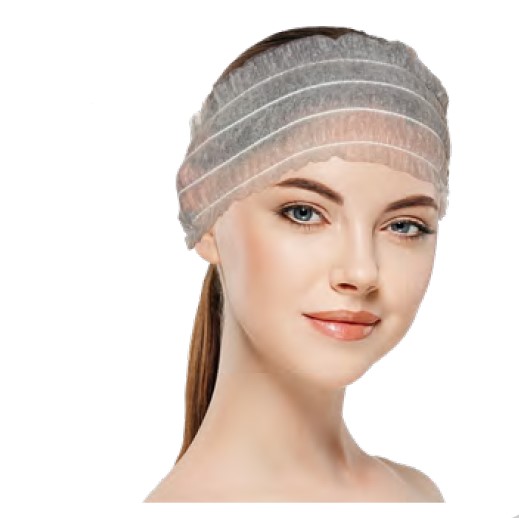 Cinta Pelo diadema blanca en TNT de polipropileno (1000 unidades)