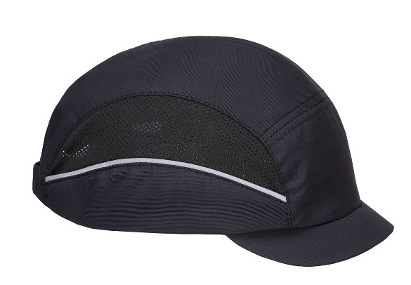 Gorra Antigolpes AirTech Micro Peak visera 2,5 cm, Ajuste por hebilla, Tejido de malla en laterales, Linea reflectante