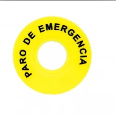 Señal Circular Adhesiva, &quot;PARO DE EMERGENCIA&quot;, 60*60mm