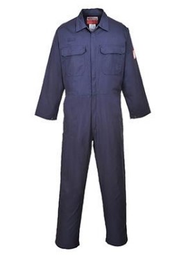 Mono Bizflame work, resistente a la llama, Protec. contra calor por contacto, convectivo y radiante. 99%algodon, 1%fibra carbono