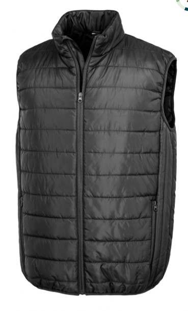 Chaleco acolchado Core, resitente al agua, cortaviento y transpirable. Cuello alto, cierre central cremallera, 100%poliester. RESULT®