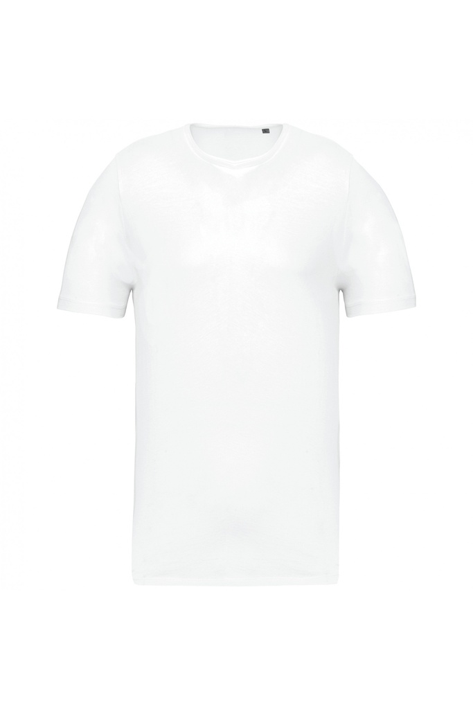 Camiseta manga corta hombre, 100% organica, cuello sin costuras.