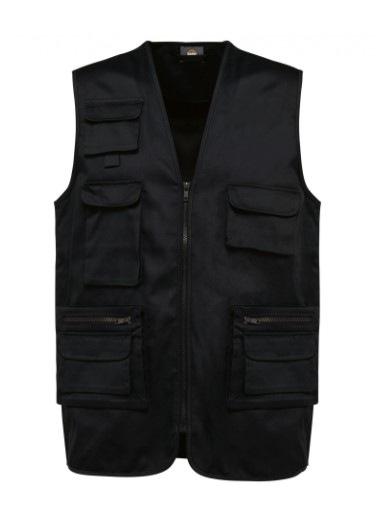 Chaleco polialgodon multibolsillos con forro, unisex, funcional, Ext: 65%poliester/ 35%algodon. Forro 100%poliester.