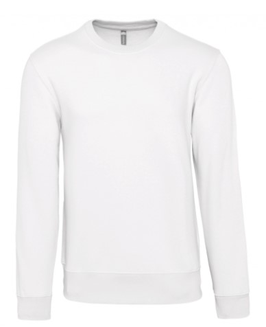 Sudadera con cuello redondo, 80% algodon/ 20% poliester. Tratamiento LSF (Low Shrinkage Fleece: felpa preencogida)