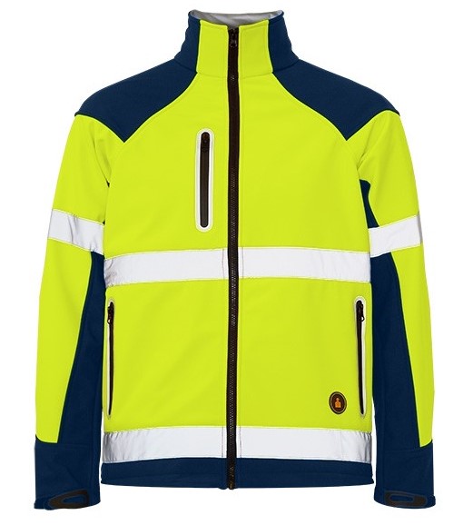 CHELON 3 PREMIUM, Chaqueta A.V softshell  Ripstop Pongee bicolor clase II, 2 bandas reflectantes, 92% Poliester 8% Elastan