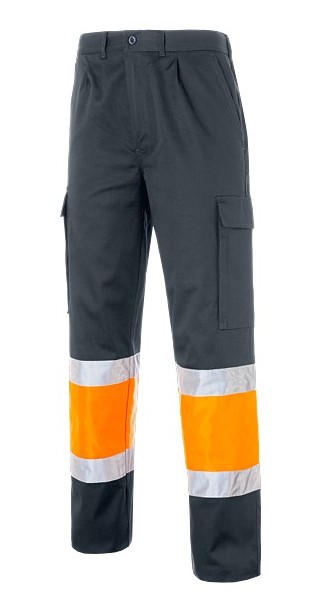 LAURI 2 Pantalon acolchado multibolsillos, 2 bandas reflectantes, 65% Algodon 35% Poliester