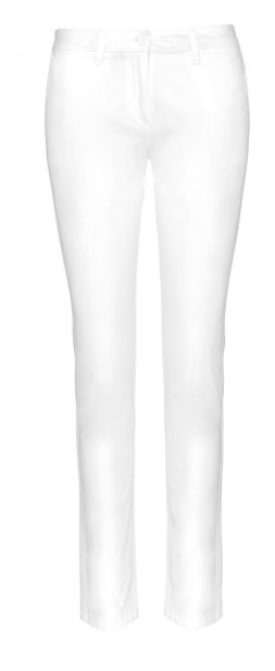 Pantalon chino mujer, material ligeramente extensible, 98% algodon de sarga-2% elastano.