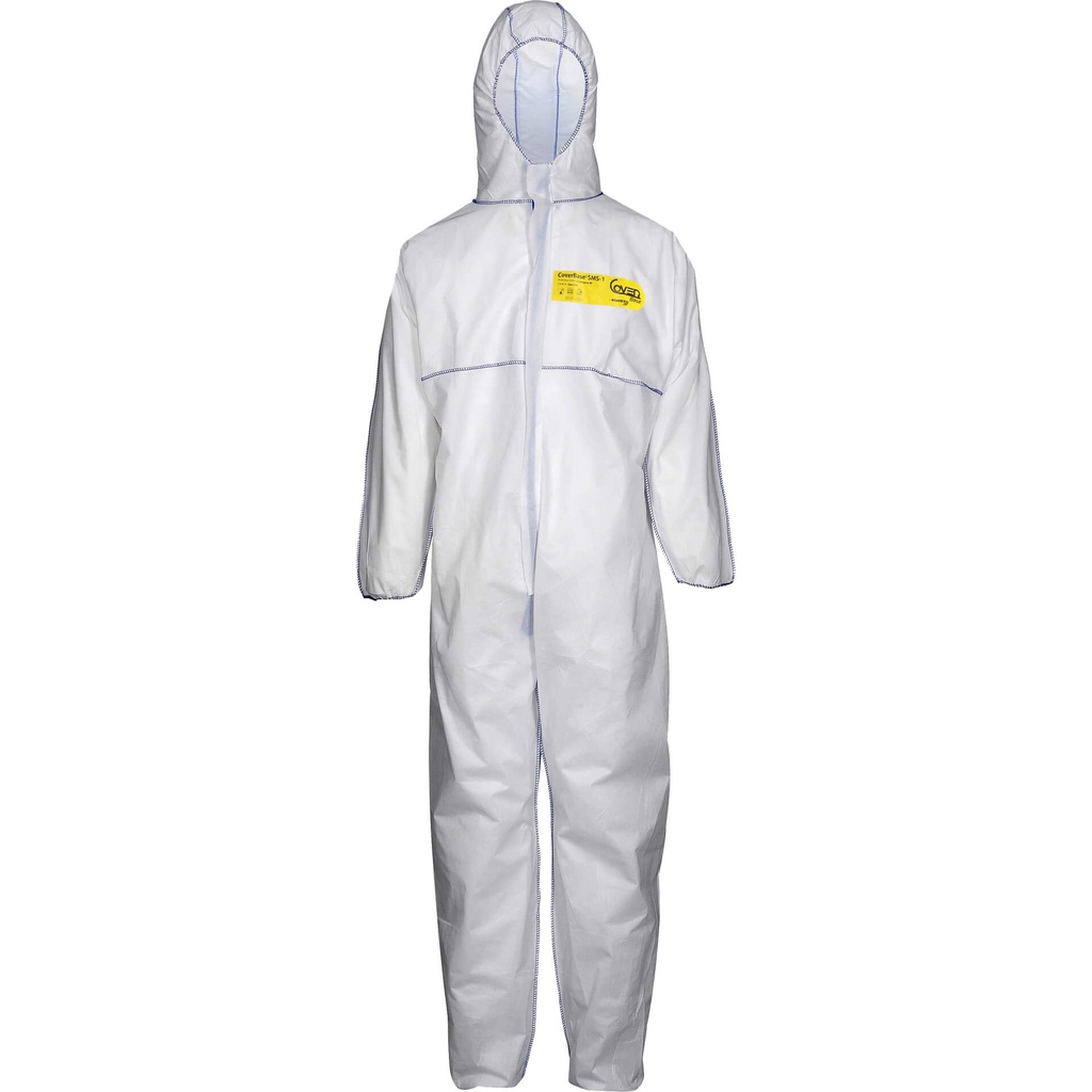 Buzo CoverBase® (SMS 50 gr) blanco, EPI Cat. III, Tipo  5/6***