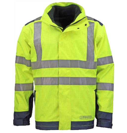 Parka multinorma, chaqueta int. desm., EPI Cat. III, EN20471, EN343, EN14116, EN1149, EN13034, EN14069