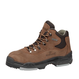 Bota de seguridad, Goretex, Suela PU + Caucho Nitrilo, Piel Nubuck, Puntera acero, Cordones. S3.