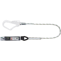 [FA 30 502 20 ] FA 30 502 20 Absorbedor de energia de 35 mm con cordon de cuerda kernmantle de 1,8 m y gancho de andamio de acero